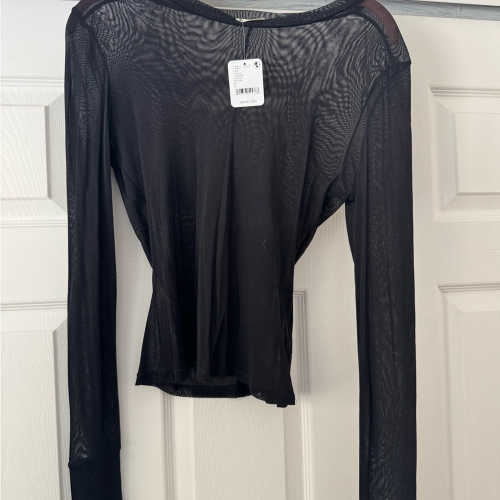 Free People Sheer Long sleeve layering tee - New with tags / NWT ✨